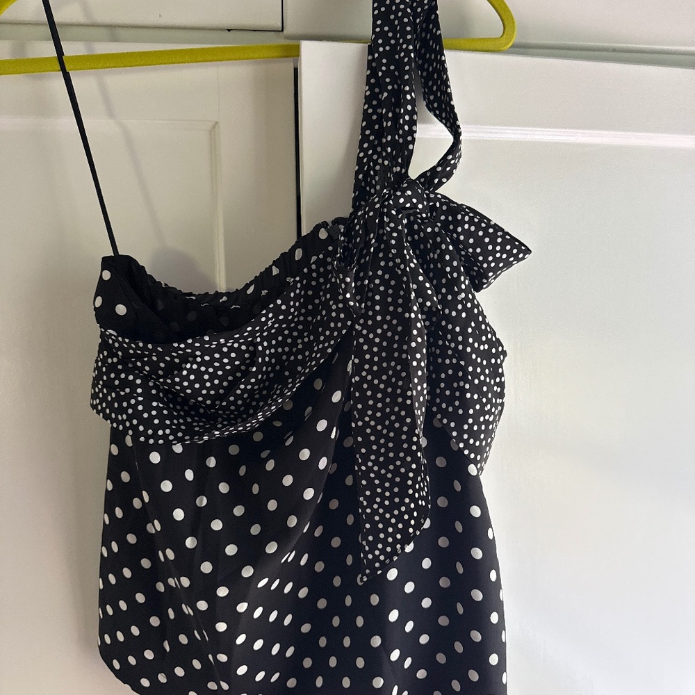 Jcrew One Shoulder Polka Dot top